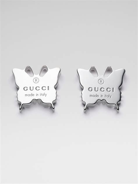 gucci drop earrings|gucci sterling silver butterfly earrings.